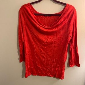 Cable & gauge knit 3/4 length sleeve shirt